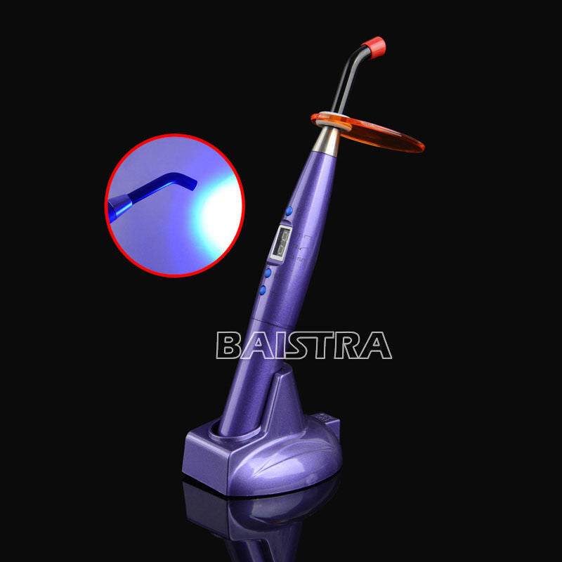 Woodpecker Style Dental Wireless LED Curing Light Rechargeable 1200mW/cm² Purple