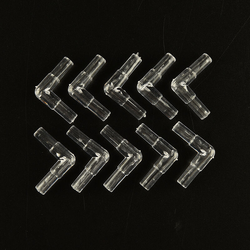 10pcs Clear Elbow Connector Fish Tank Aquarium Air Line Tubing Connecto.l8