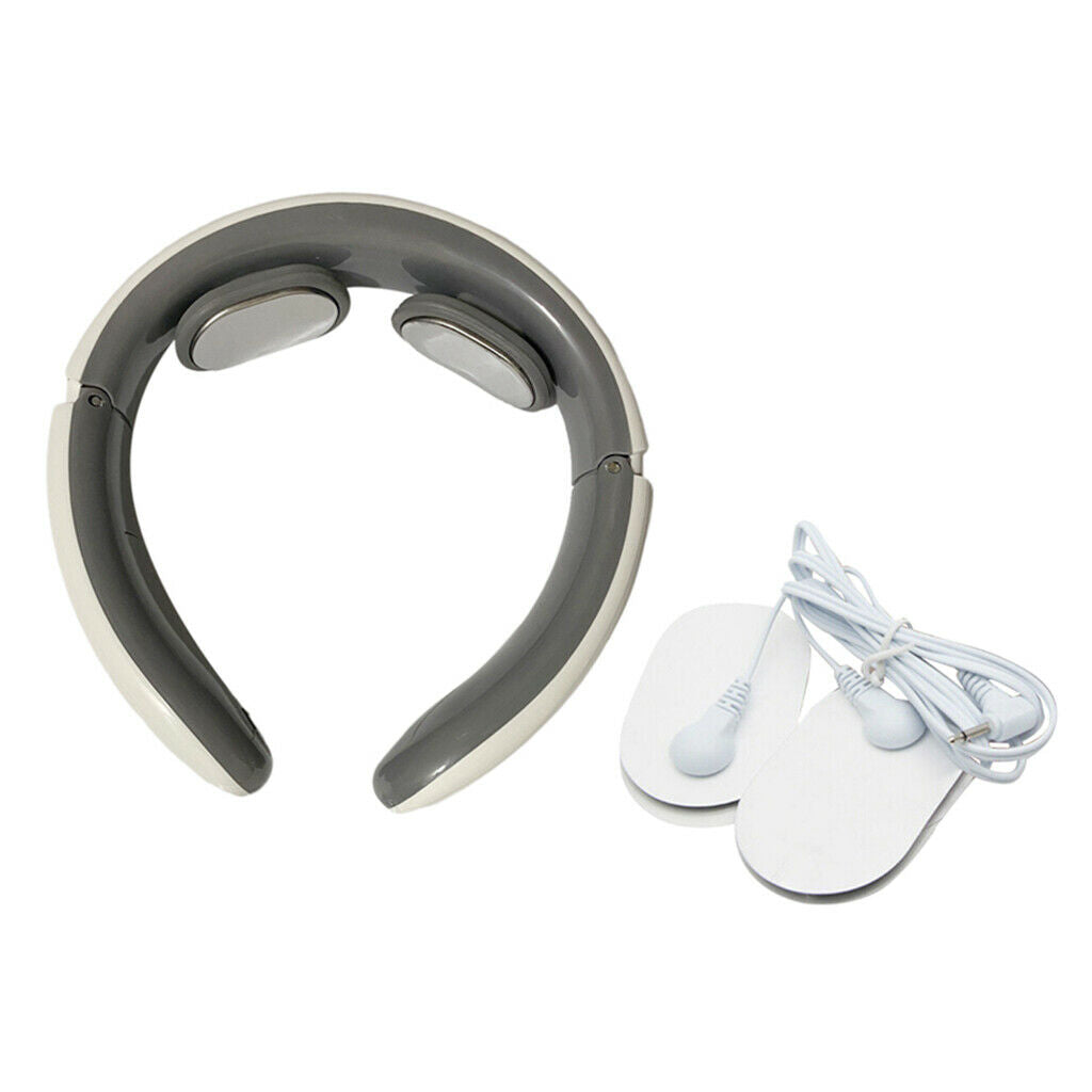 Travel Electric Pulse Back Neck Massager Far Infrared Heating Relaxation Tools