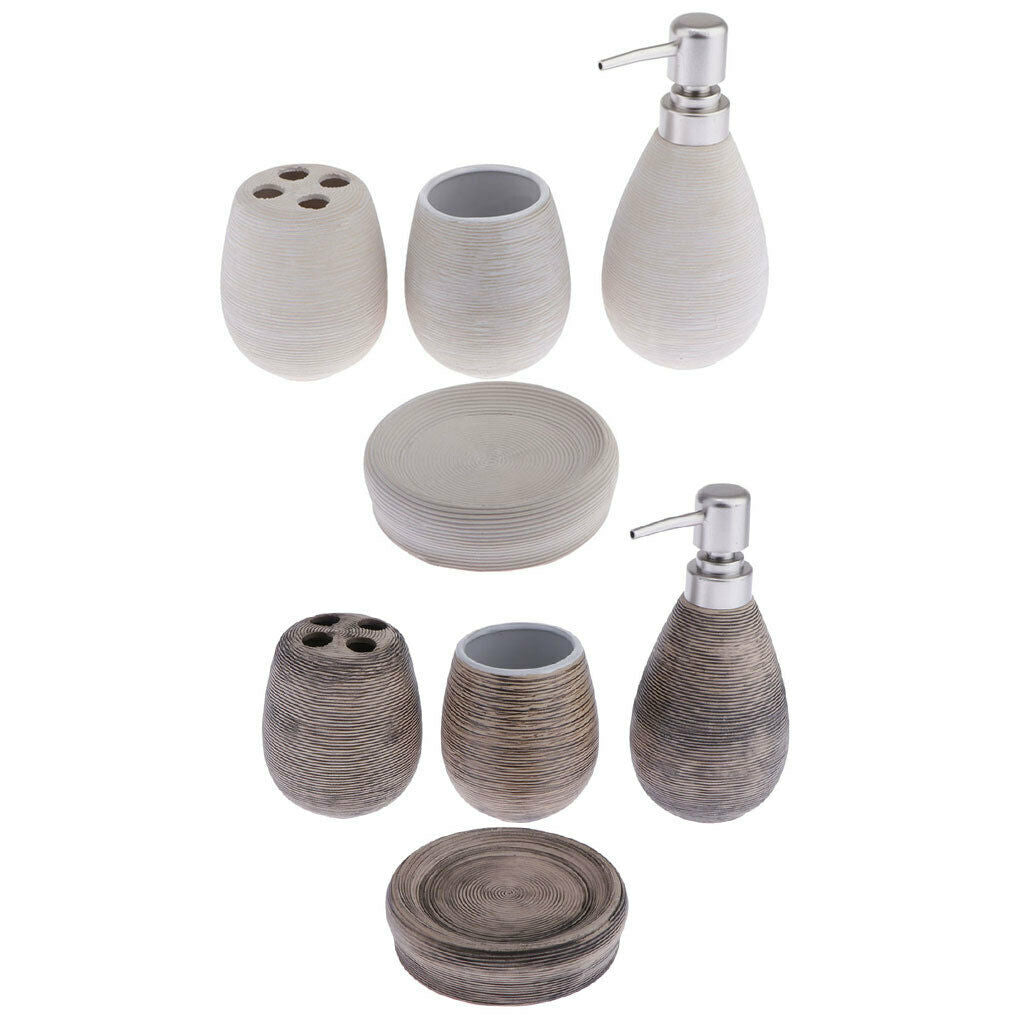 Soap Dish Lotion Bottle Toothbrush Holder Tumbler,Bathroom Accessories White