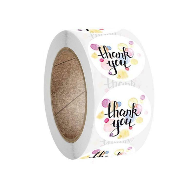 500pcs Round Thank You Stickers Package Seal Labels Wedding Party Scrapbooking