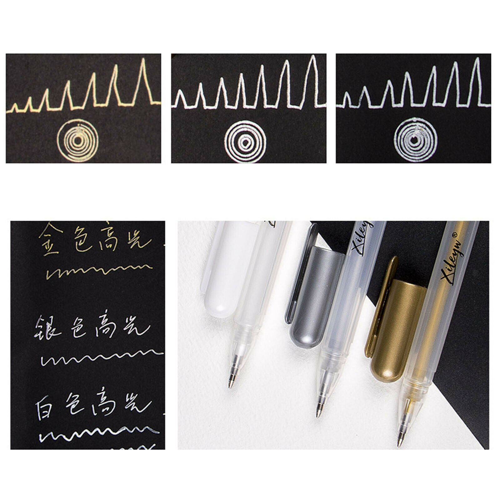 6Pcs Pro Highlighter Pens Premium Water Base Waterproof Card Making Paint