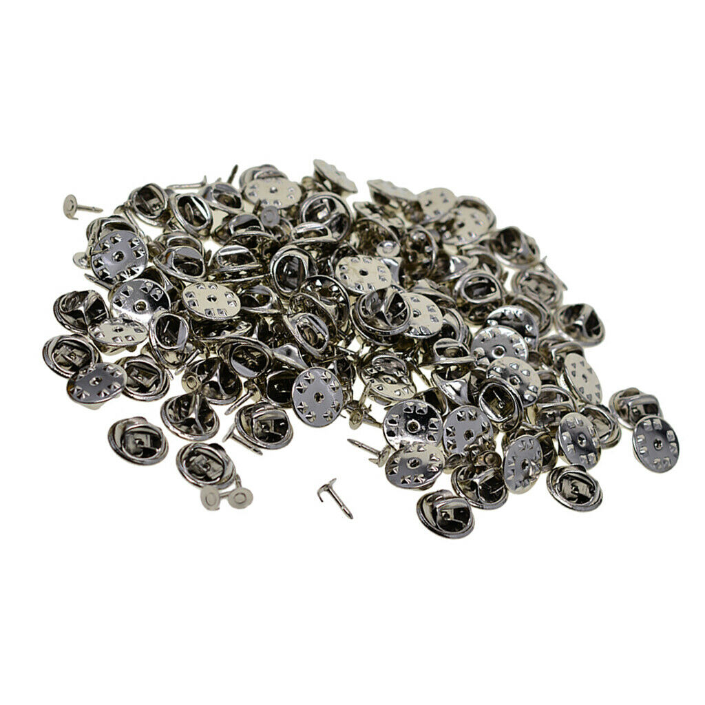 100 Pairs Brass Butterfly Clutch Tie Pins Pin Back Replacement With