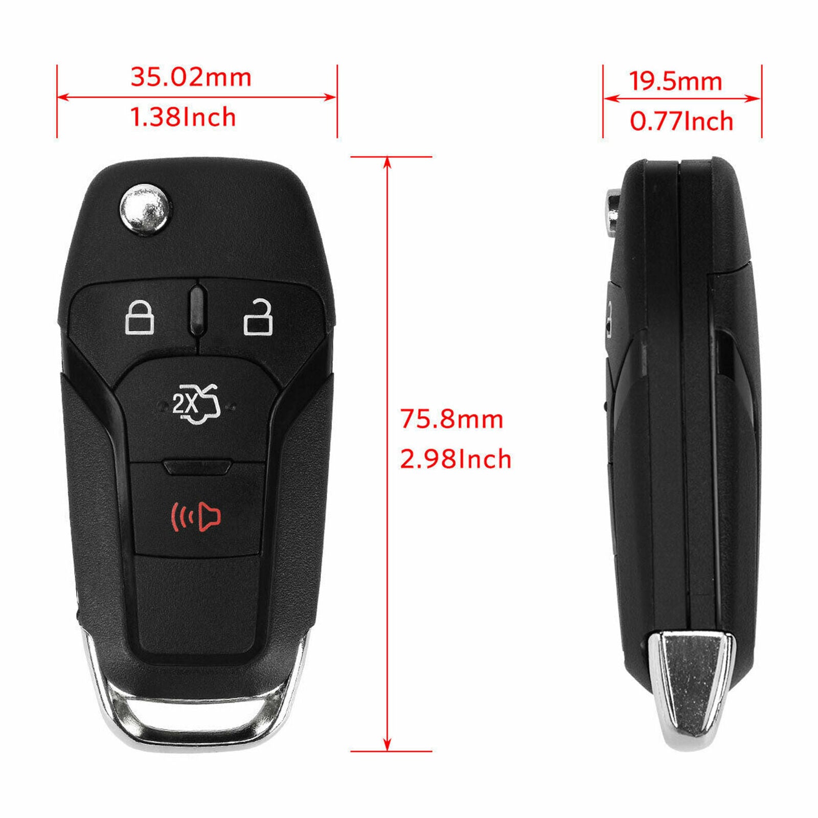 Replace Remote Flip Key Keyless Entry Fob 315MHz for Ford Fusion FCC: N5F-A08TAA