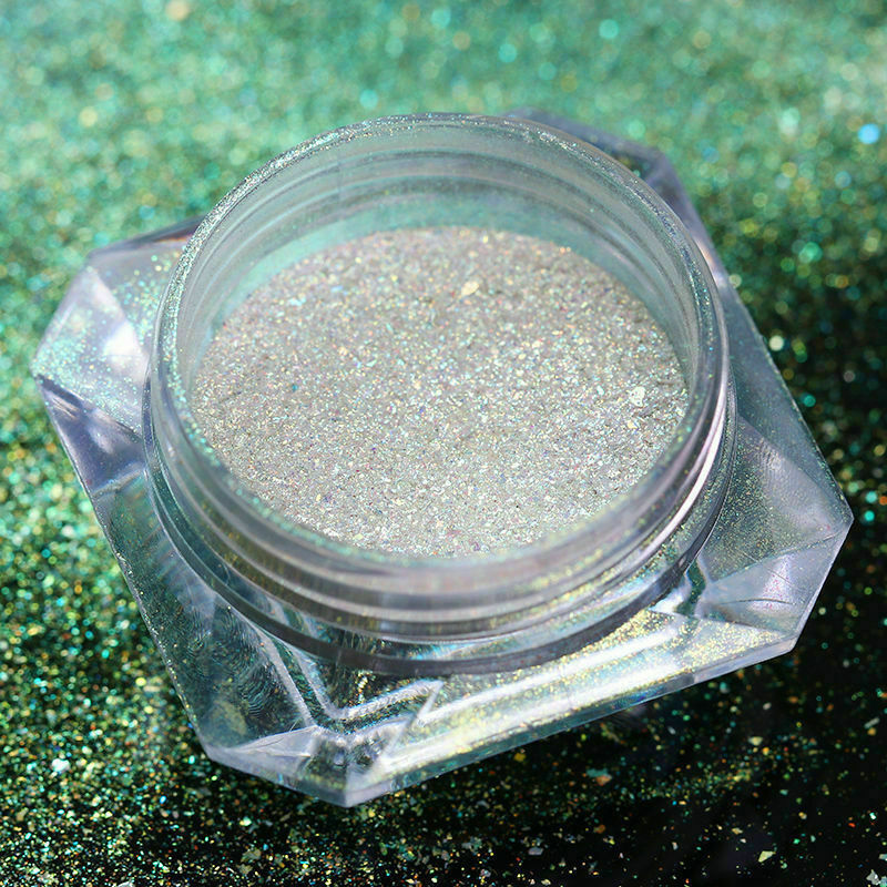 DIY Nail Art Pigment Glitter Mirror Mermaid Chrome Powder Dust Gel Polish Hot AU