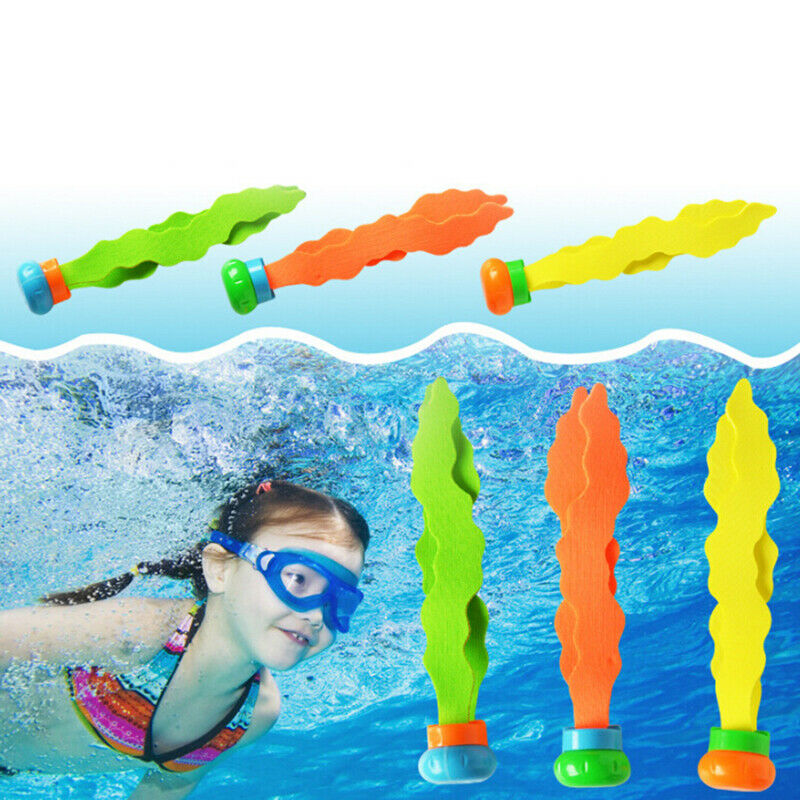 3pcs Children Diving Swimming Colorful Pool Sink Training Diving Seaweed .l8