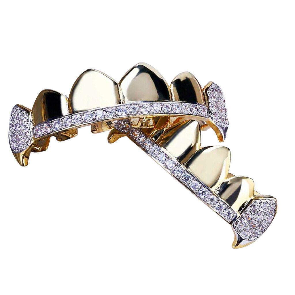Hip Hop Grills Teeth Grills Sets 6 Teeth Top And Bottom Skirt with Free Mold Kit