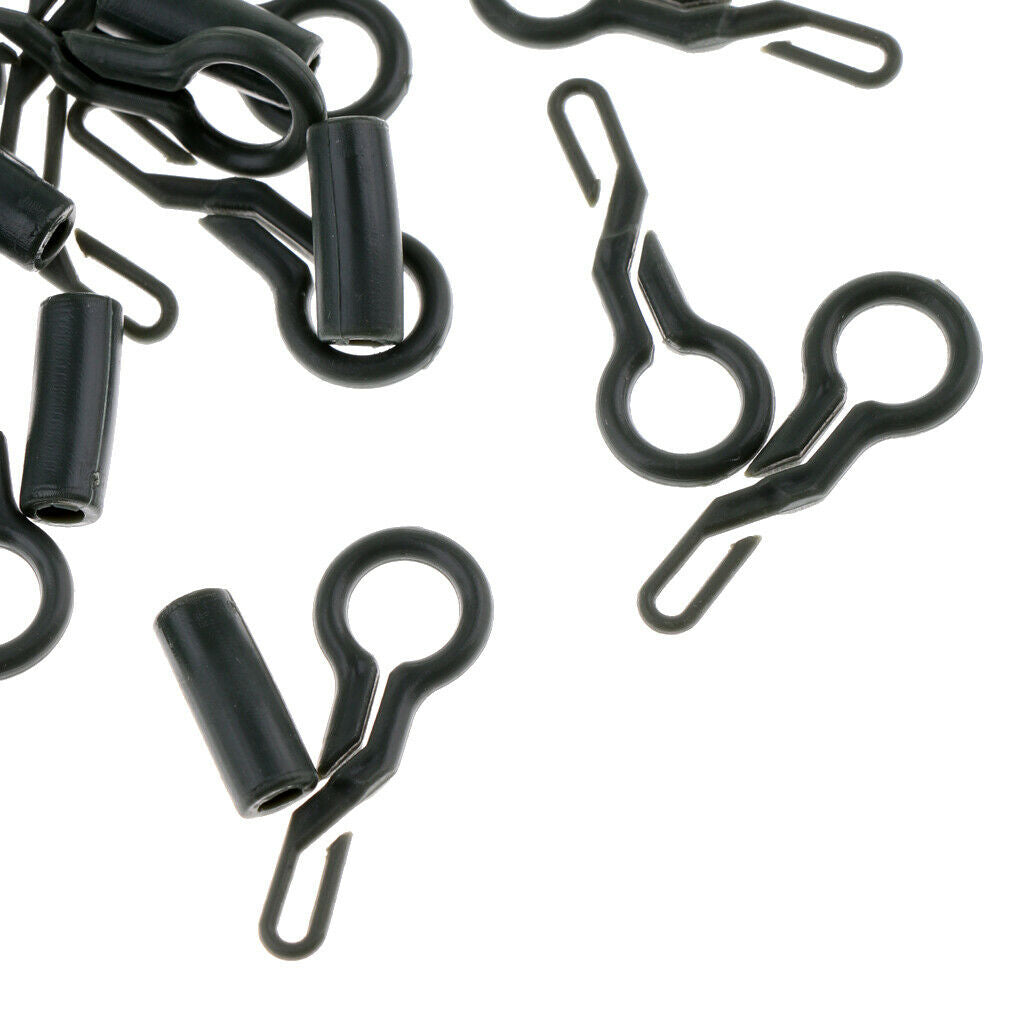 20Pcs Back  with Locking Sleeves Carp Fishing Terminal Tackle