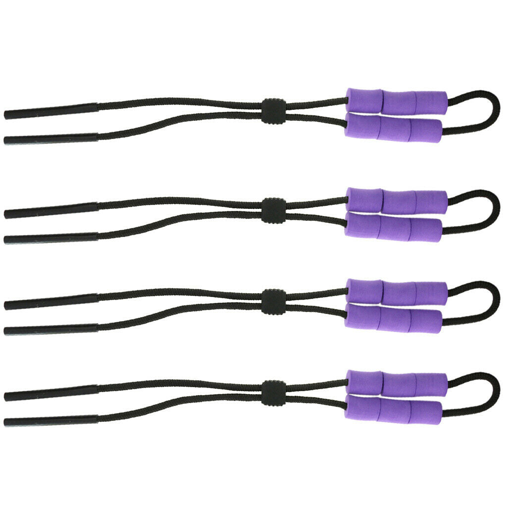 4 Pieces Adjustable Glasses Rope Eyeglass Cord Strap for Swimming Purple