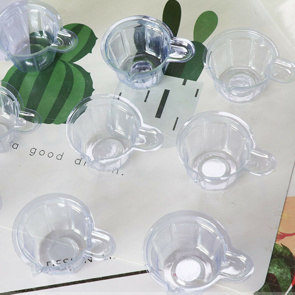 100PCS 40ML Plastic Disposable Cups Dispenser Epoxy Jewelry Silicone Mold DIY