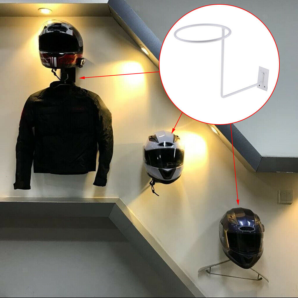 3x Metal Helmet Holder Stand Top Sun Hat Wig Cap Display Organizer Rack Hook
