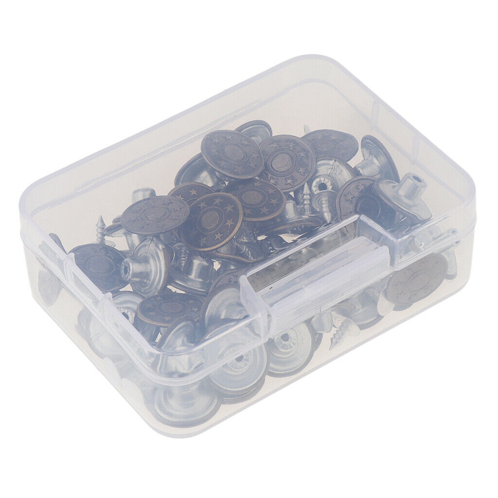 50 sets metal snap fasteners sewing buttons snap fasteners craft clothes