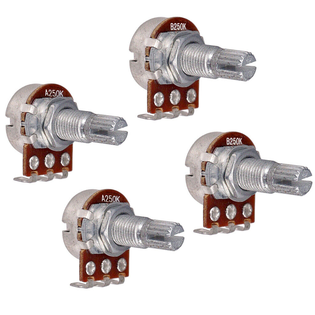 Guitar potentiometer, 17mm diameter body, 18mm shaft,  , Tone or Volume