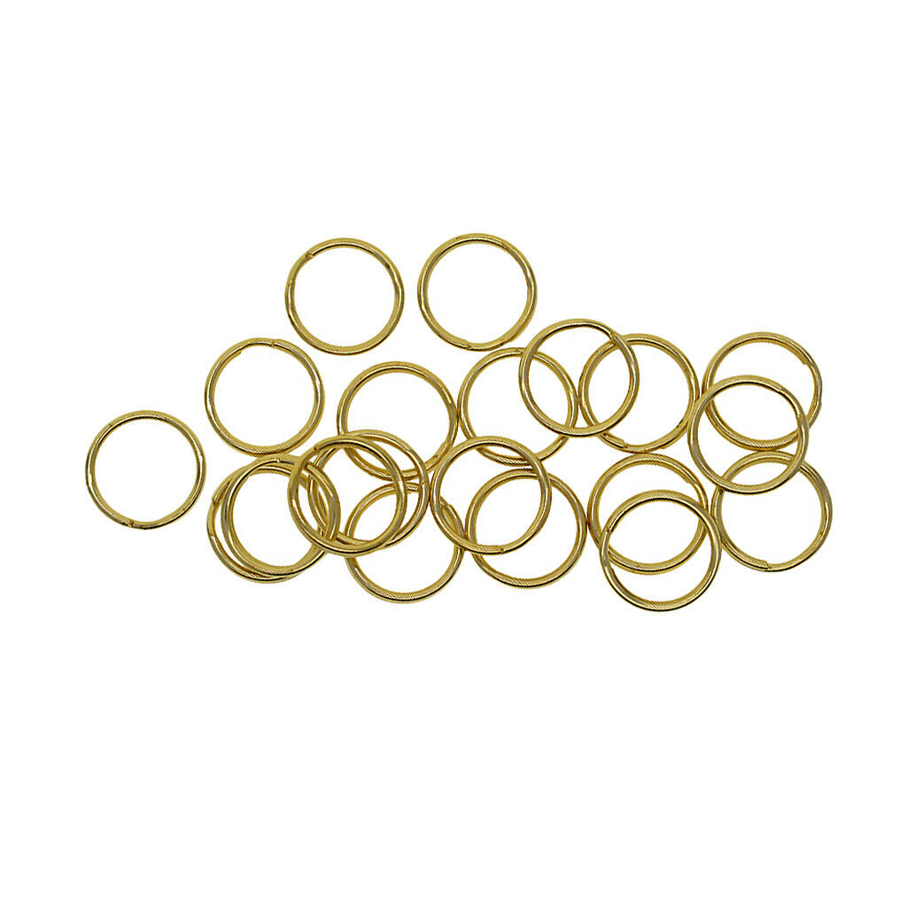 20pcs Brass Split Key Rings Keys Chain Bag Charms Clasp Loop Findings 15 mm