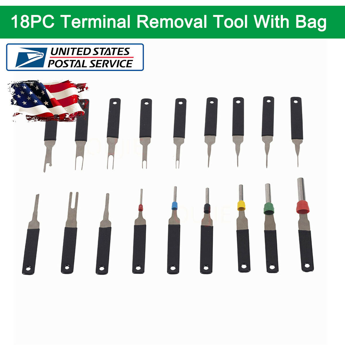 18PCS Terminals Removal Tools Car Wire Connector Pin Extractors Puller Remover