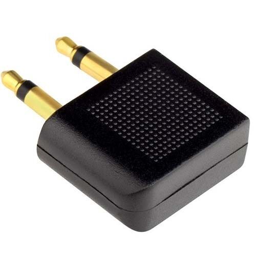 Airplane Airline Headphone Adapter for Audio Jack 2 Plug Air Plane Connector