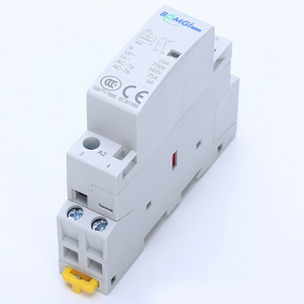 2X Household AC Modular Contactor BCH8-25A 2P 25A 2NO 50/60Hz 230V
