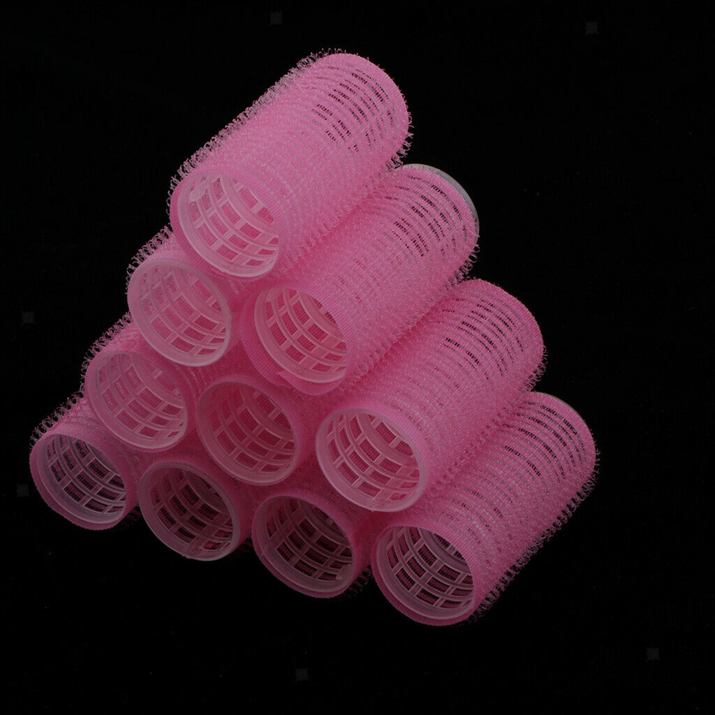 20x 28mm Pink + 40mm Blue Self Grip Hair Rollers Salon Curling Set for Women