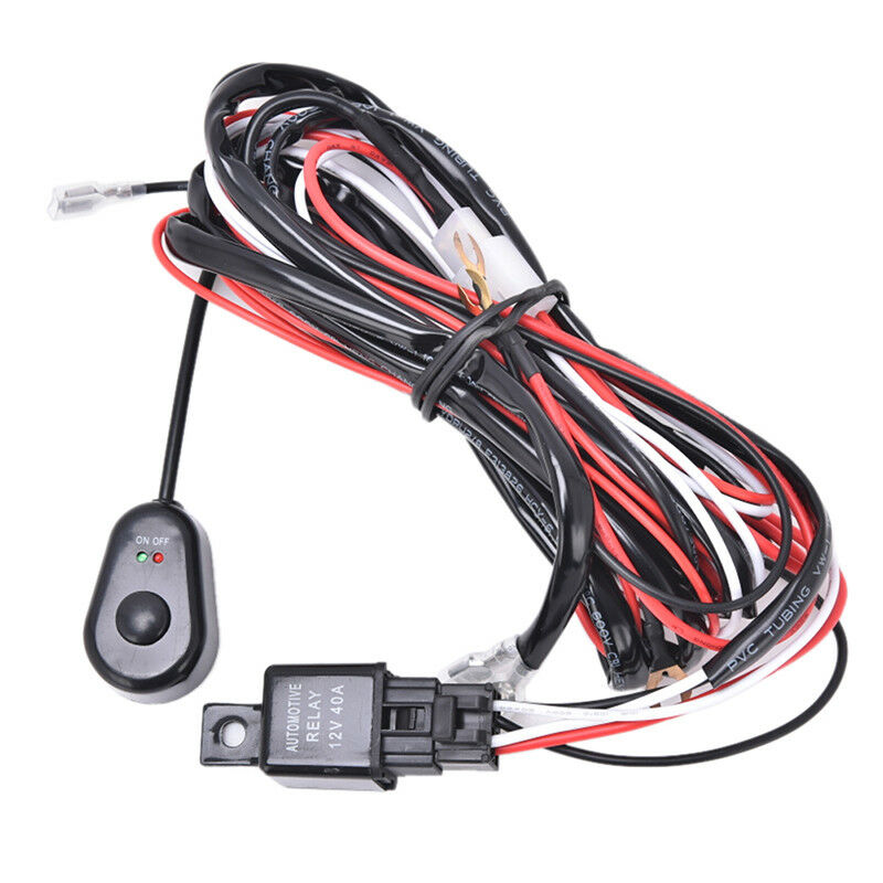 12V 40A Remote Control Wiring Harness Strobe Switch Relay LED Fog Light Bar BDAU