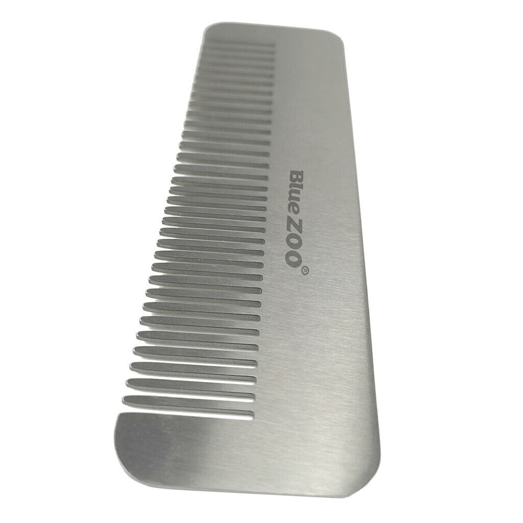 2-in-1 Stainless Steel Static Free Beard Detangling Grooming Trimming Comb