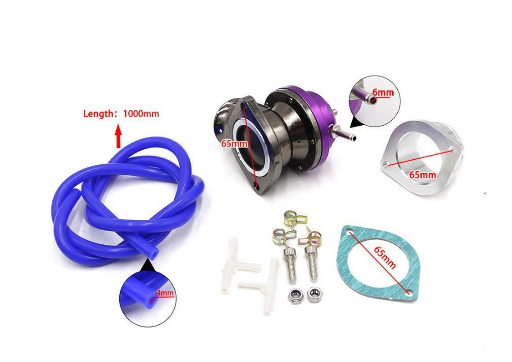 1Set Universal Aluminum Alloy Car Turbo Pressure Inlet Relief Valve Exhaust Kit