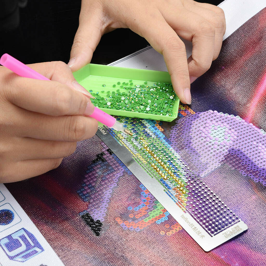 Stainless Steel Diamond Painting Dot Drill Ruler 12 Rows DIY Crafts