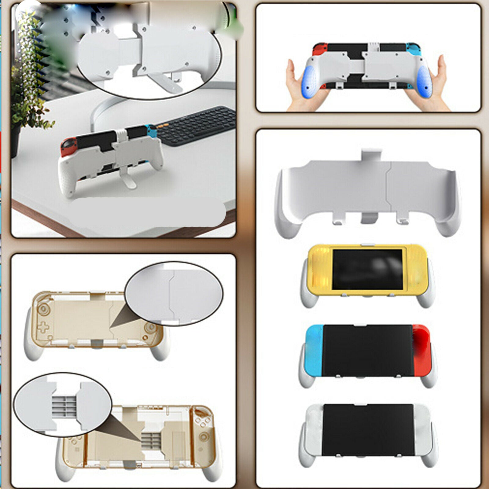 Detachable Handheld Hand Grip Case Protective Grip Case for Switch Lite/OLED