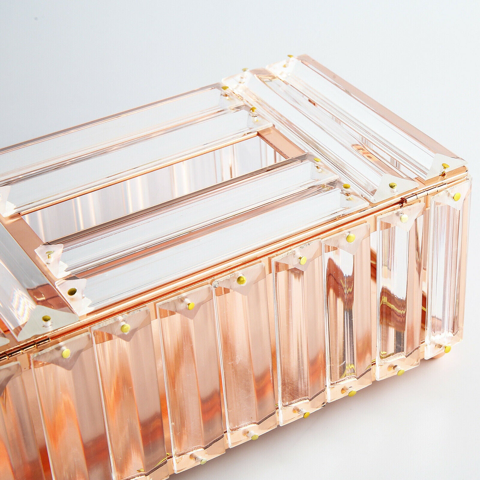 Crystal Tissue Box Cover Vanity Napkin Holder Case for Bathroom Home Decor