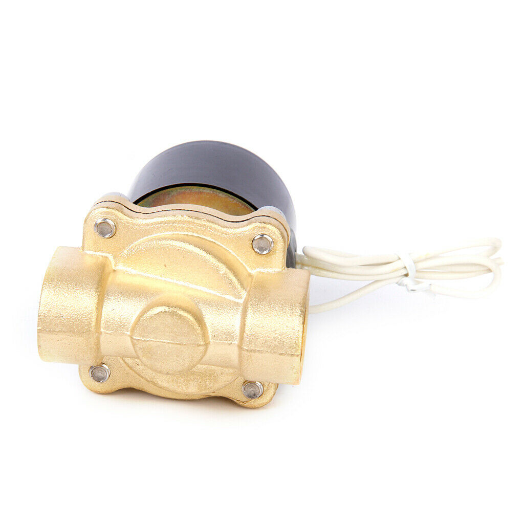 DC 12V 1/4 Inch Electric Solenoid Valve for Air Water+12V DC 1/2" Brass Electric
