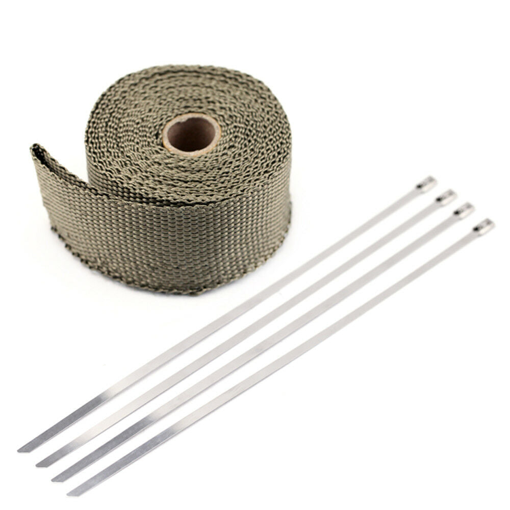 Exhaust Header Pipe Heat Wrap Insulation Shield Tape For SUZUKI DRZ400 DRZ400S/M