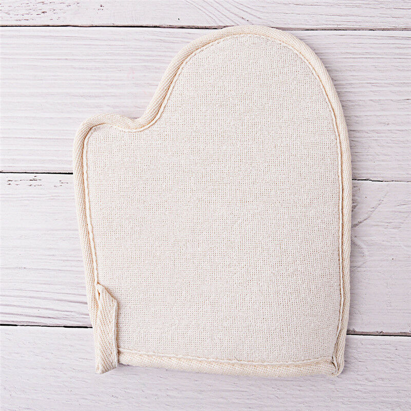 1X exfoliating bath glove natural sisal shower sponge cleansing body scrub.l8