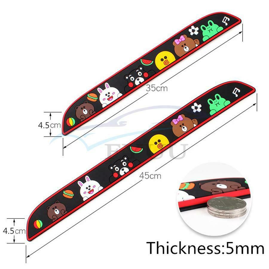 Universal 4 PCS Black Rubber Car Door Scuff Sill Cover Panel Step Protector
