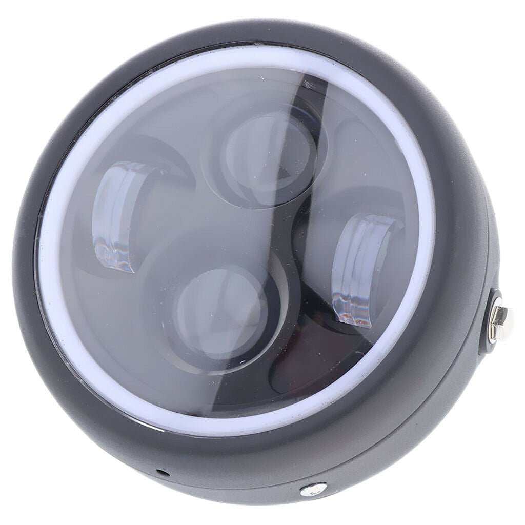 Universal Retro Motorcycle Refit LED Headlight Daytime Aperture  Red