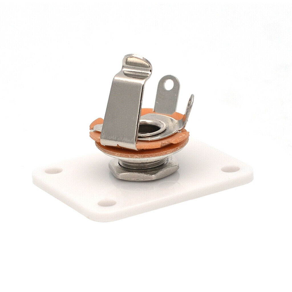 Musically Rectangular Electric Guitar Output   Plate for Les Paul White