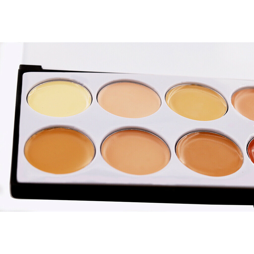 10 Colors Smooth Concealer Makeup Base For Blemish Spots Dark Circles With Brush