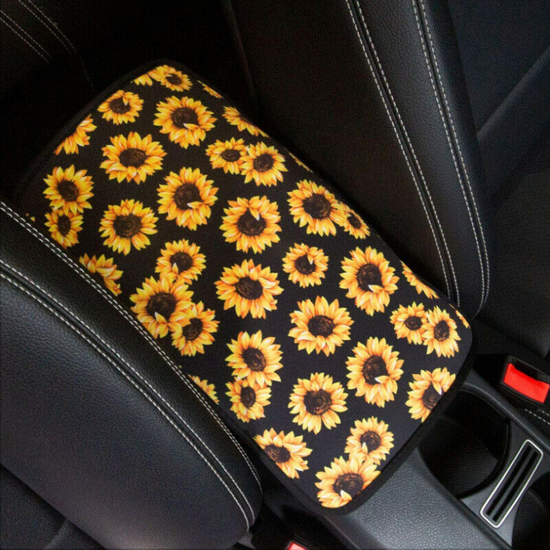 Car Leather Center Console Armrest Pad Key Cover Water Cup Slot Mat Coaster Kit