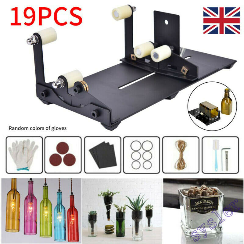 19PCS Glass Bottle Cutter DIY Hand Tool Square Glass Cutter Wine Bottle Tool KX