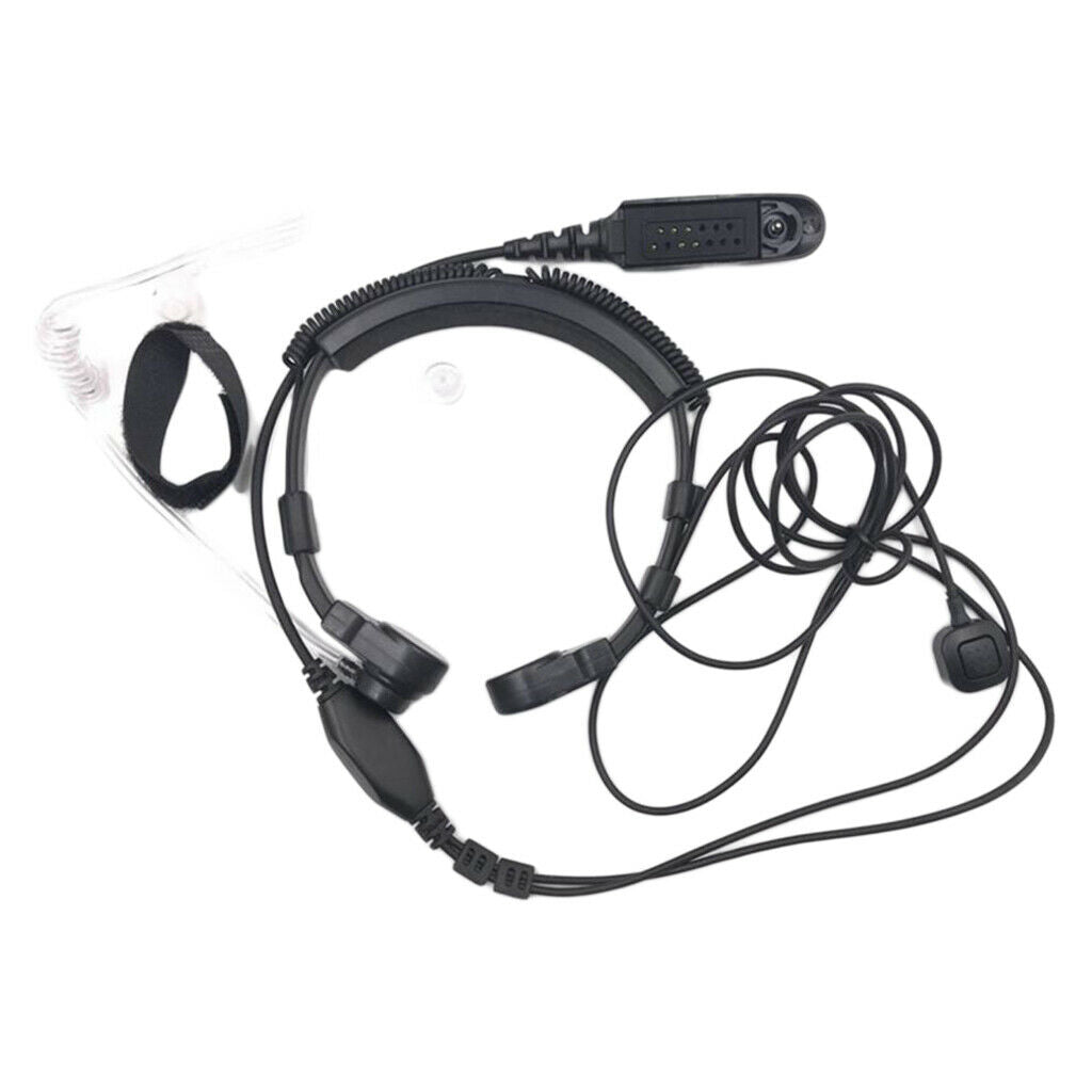 Throat Earpiece Walkie Talkie Air Tube Microphone Mic for   GP340