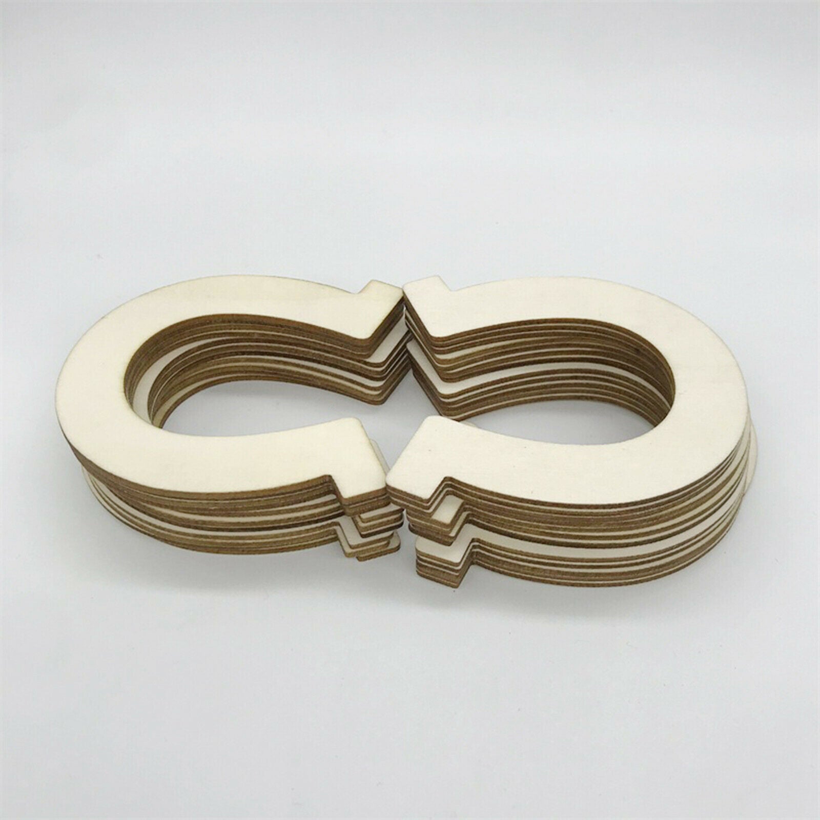 DIY Wooden Slices Crafts Horseshoes Shape Pieces Cowboy Hanging Decoration