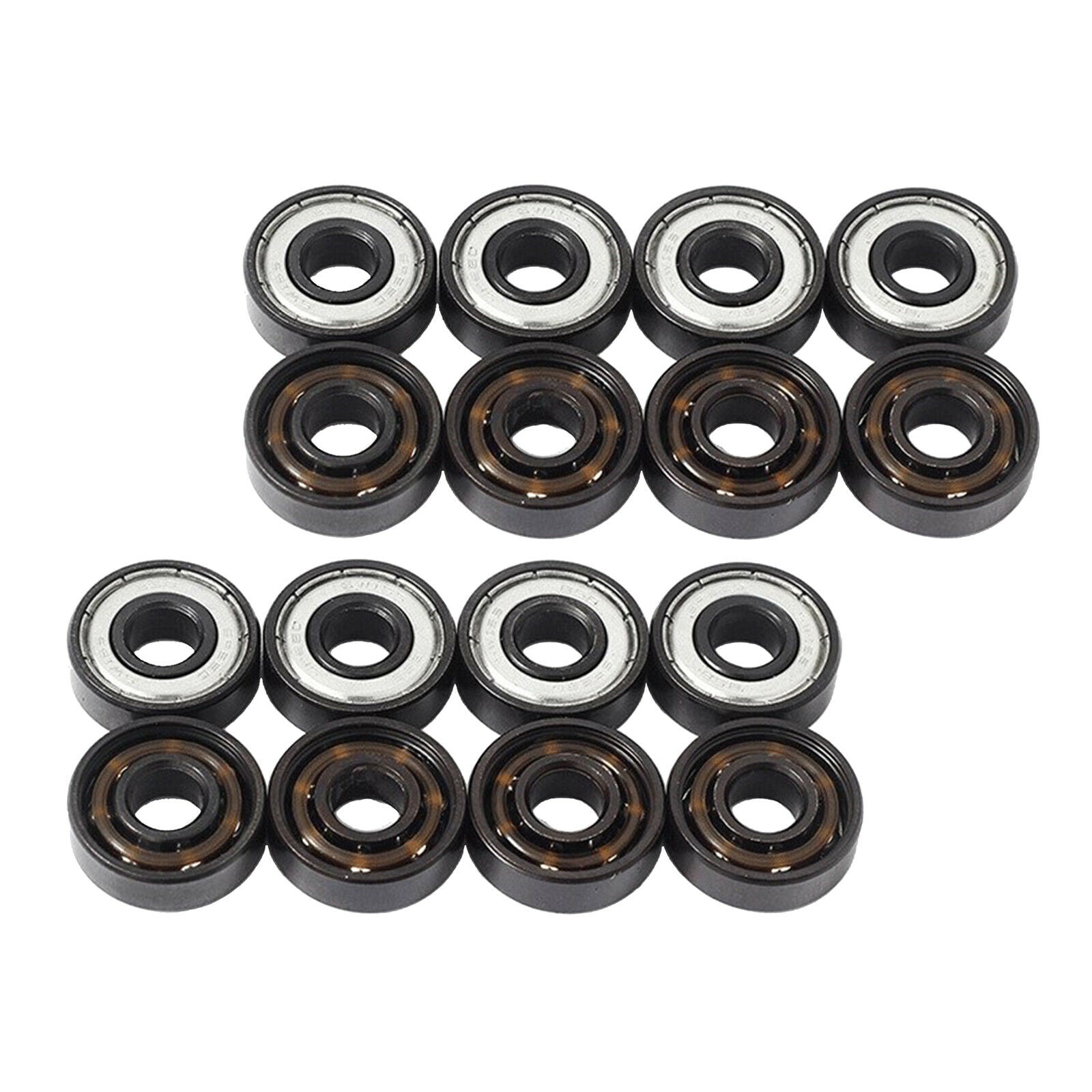16 Pack Premium 608 Skateboard Bearings Longboard Skate Rated Scooter Part