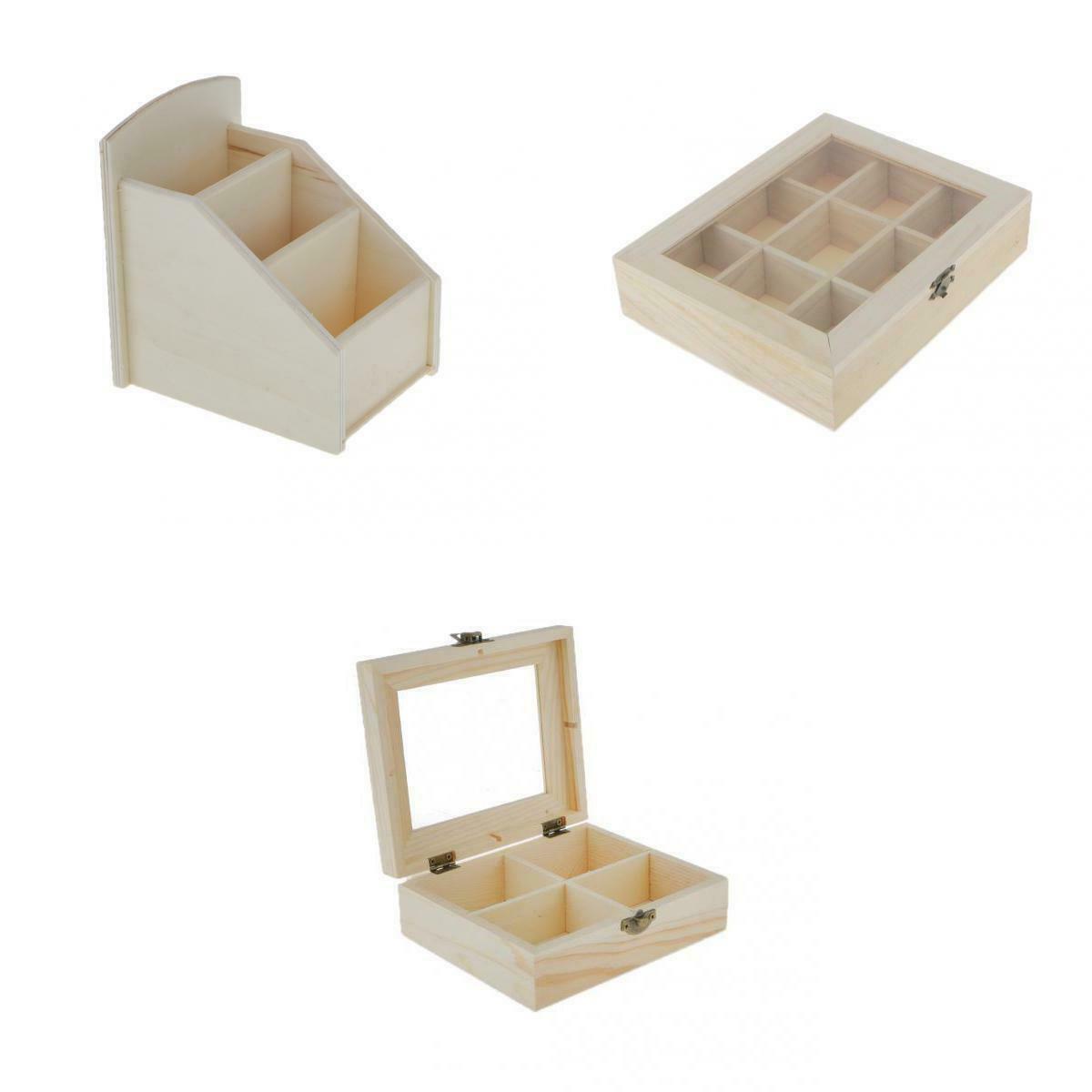 3x Jewelry Box, Box For Storage And Storage Wooden Jewelry, Handmade, Woman,
