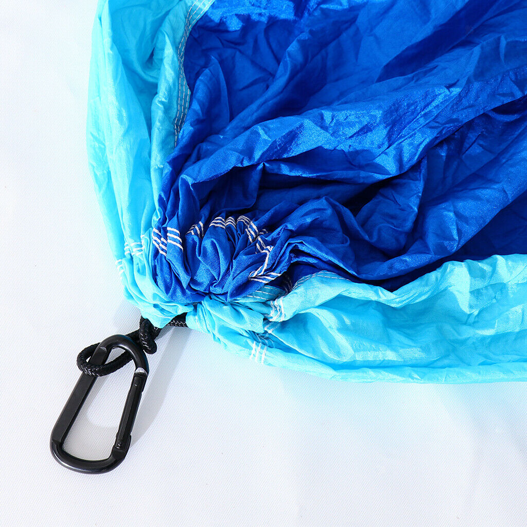 Foldable Double Camping Sleeping Swing Hammock Hanging Bed Blue