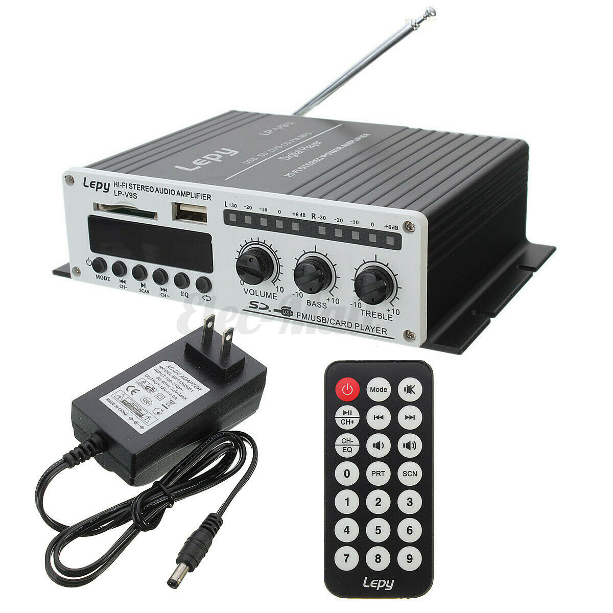 Lepy LP-V9S Mini Hi-Fi Stereo Amplifier Amp Radio MP3 Stereo Audio Home 12V