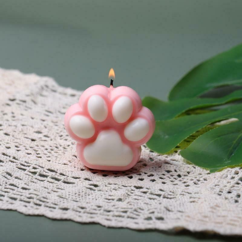 Unique Cat Paw Candle Silicone Mold Creative Handmade Aromatherapy Candle Mould