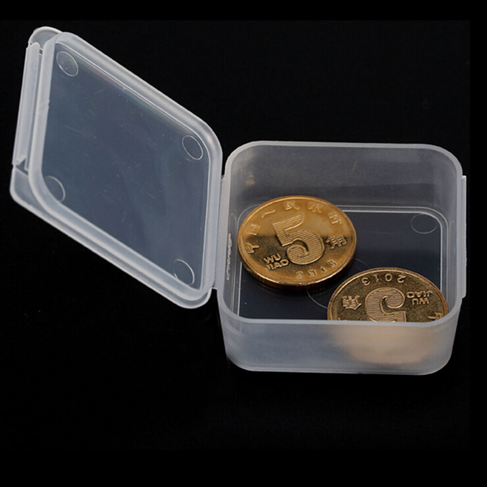 5X Small Transparent Plastic Storage Box  Square Multipurpose displayDEAU