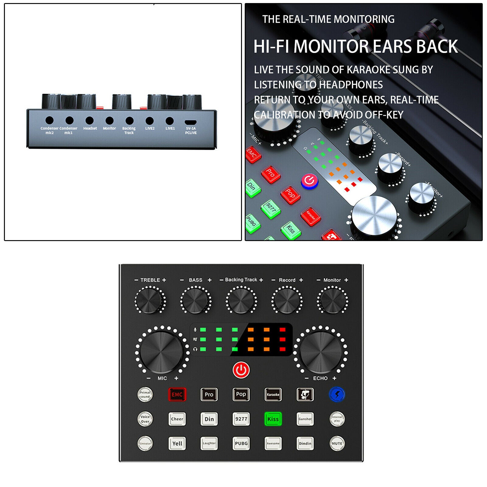 BM800 Sound Card Voice Changer with Effects for Karaoke Singing 800mAh