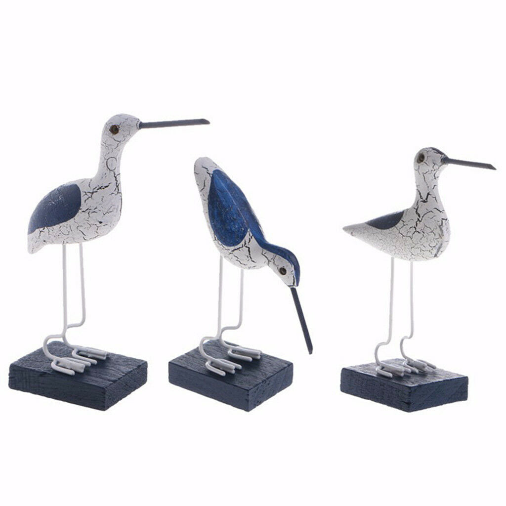 Handcrafted Wooden Nautical Decorative Craft Home SEAGULL Tabletop Ornament