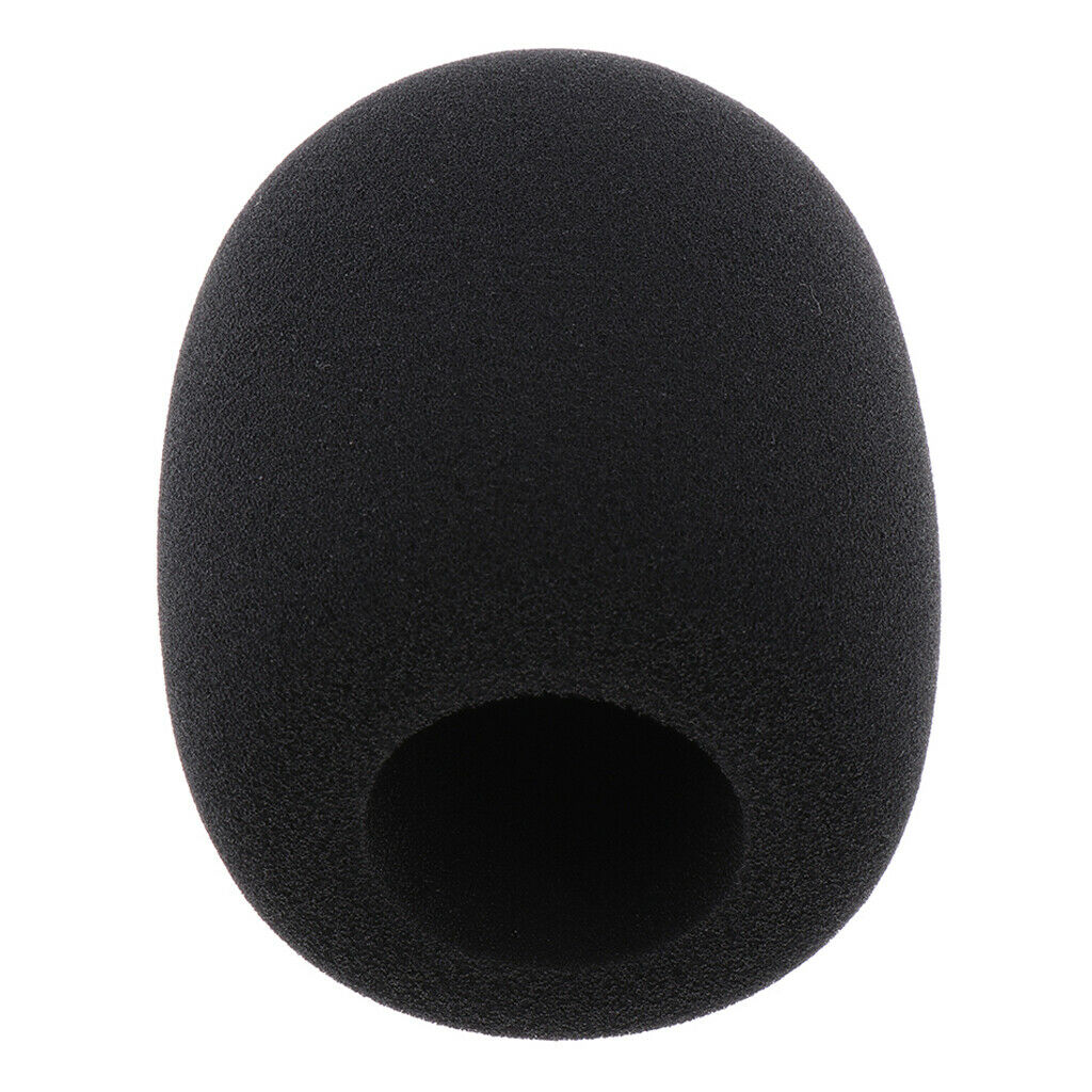 Large Black Microphone Mic Foam Cover Mic Protection for Recording 5cm Dia