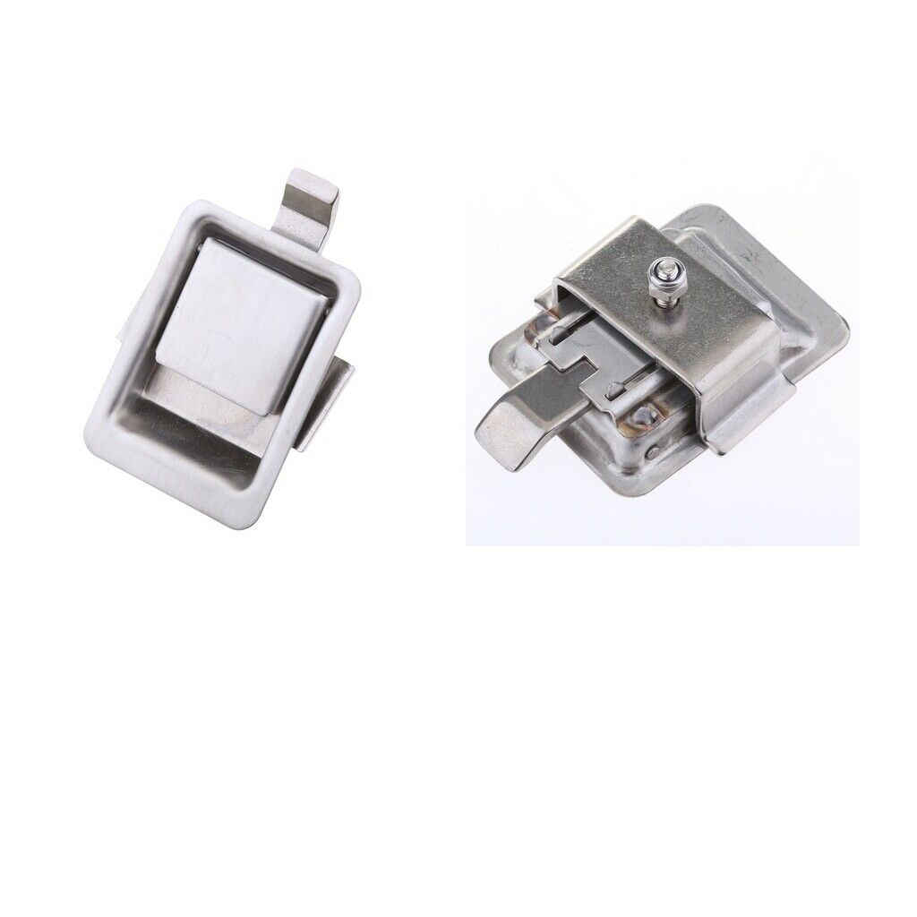 2pcs Stainless Steel Flush Paddle Latch Single Point Latch Rust Resistant