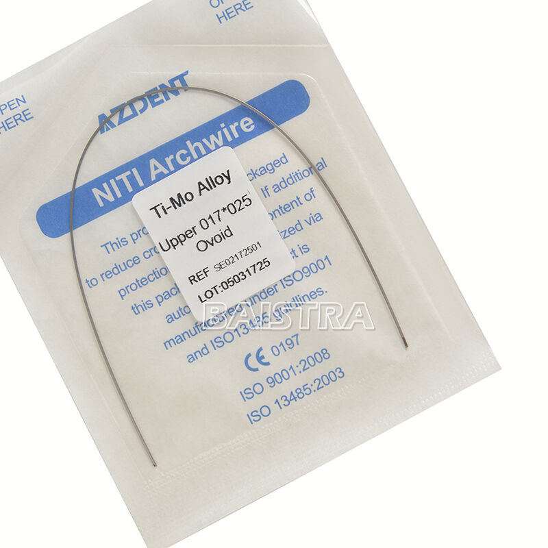 20X Orthodontic Dental TMA Beta Ti-Mo Alloy Rectangular Arch Wires 017*025 Upper